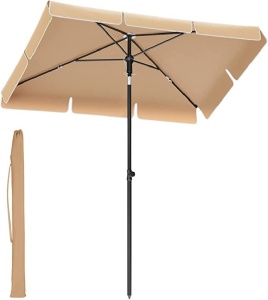 Ομπρέλα σκίασης, Songmics, 30 μοίρες, 1,8 x 1,25 m, UPF 50+, Μπεζ