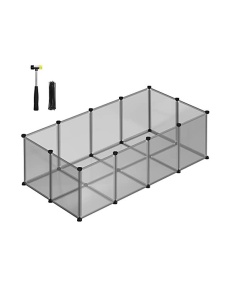 Πάρκο για κατοικίδια, Songmics, LPC002G01, Γκρι, 143 x 73 x 46 cm