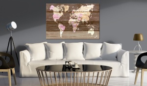 Πίνακας από φελλό - Wooden World [Cork Map] 120x80 cm - Img 2