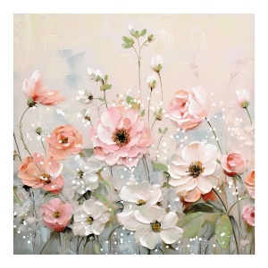 Πίνακας καμβά Rozy I 80x3x80 cm