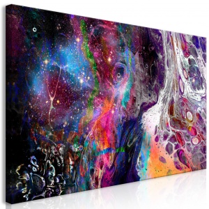 Πίνακας - Colourful Galaxy (1 Part) Wide 60x30 cm
