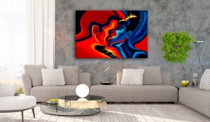 Πίνακας - Cosmic Kiss 60x40 cm - Img 2