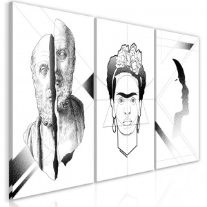 Πίνακας - Facial Composition (3 Parts) 120x60 cm