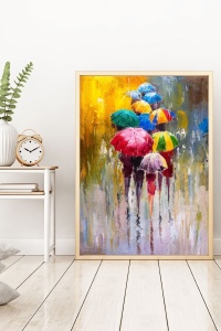 Πίνακας Huhu187 Πολύχρωμος 50x70 cm