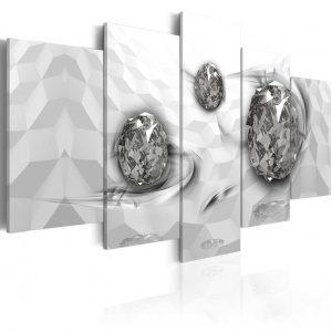 Πίνακας - Immersed Silver 100x50 cm
