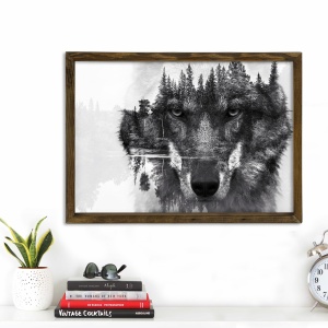 Πίνακας MZM778 Πολύχρωμος 50x70 cm