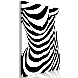 Πίνακας - Zebra Woman (1 Part) Vertical 40x60 cm