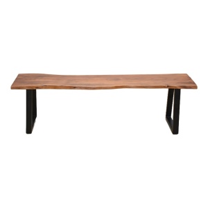 Παγκάκι Miles Slim, Καφέ, 160x40x45 cm - Img 2