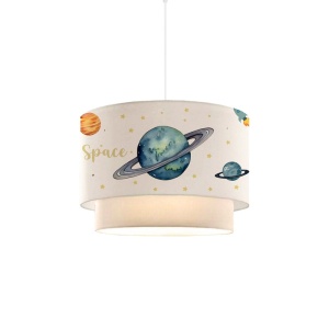 Παιδικό Φωτιστικό Saturn, Pako World, Πολύχρωμο-Λευκό, 30x30x20 cm