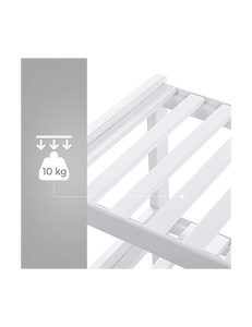Παπουτσοθήκη, Songmics, Μπαμπού, Λευκό, LBS13W, 70 x 26 x 55 cm - Img 5