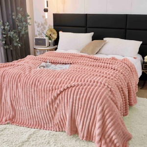 Παχιά Κουβέρτα Cocolino Stripe V1 Πούδρα 200x230 cm