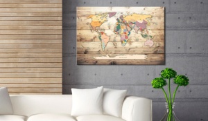 Πίνακας από φελλό - The World at Your Fingertips [Cork Map] 60x40 cm - Img 2