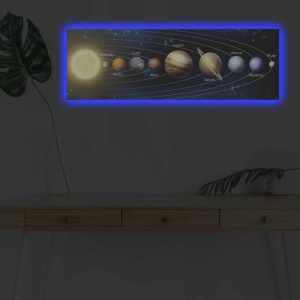 Πίνακας καμβά με φωτισμό LED 3090NASA-021 Πολύχρωμο 30x90x3 cm - Img 2