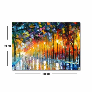 Πίνακας καμβά FAMOUSART-026 Πολύχρωμο 70x100x3 cm - Img 4