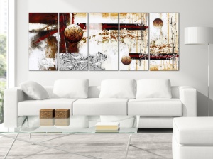 Πίνακας - Dynamics in Space (5 Parts) Narrow 200x80 cm - Img 2