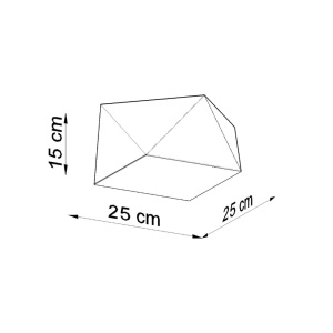 Πλαφονιέρα Hexa, Ασημί, 25x25x15 cm - Img 4