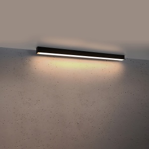 Πλαφονιέρα LED Pinne, Μαύρη, 3000K, 90x6x6 cm - Img 3