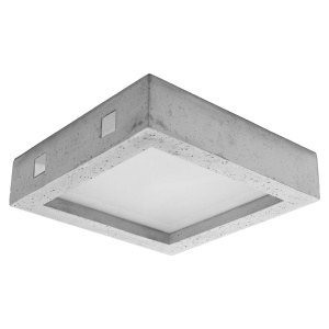 Πλαφονιέρα LED Riza, Γκρι, 3000K, 33x33x8 cm