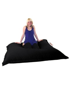 Πολυθρόνα Πουφ Κήπου Cushion Pouf Μαύρο 100x100x20 cm - Img 4