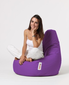 Πολυθρόνα Πουφ Κήπου Drop Βιολετί 80x80x33 cm