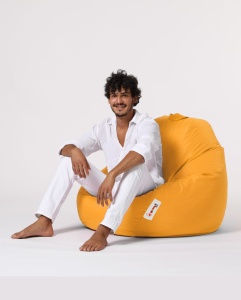 Πολυθρόνα Πουφ Κήπου Premium Κίτρινο 115x130x39 cm - Img 3