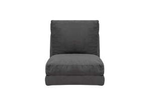 Πολυθρόνα Πουφ saltea extensibil Taida Γκρι 185x60x26 cm - Img 3