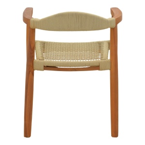 Πολυθρόνα Ganny Boho, Pako World, Ξύλο de tec, Φυσικό, 61x58x71 cm - Img 6