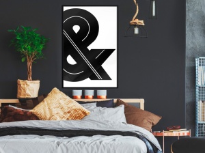 Πόστερ - Ampersand (Black and White), με μαύρη κορνίζα, 40x60 cm - Img 2