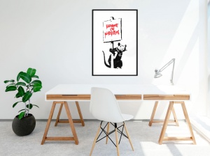 Πόστερ - Banksy: Because I’m Worthless, με μαύρη κορνίζα, 20x30 cm - Img 2