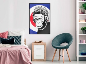 Πόστερ - Banksy: Monkey Queen, με μαύρη κορνίζα, 30x45 cm - Img 2