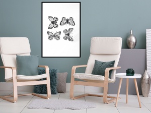 Πόστερ - Butterfly Collection III, με μαύρη κορνίζα, 40x60 cm - Img 2