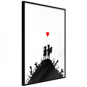 Πόστερ - Banksy: Kids on Guns, με μαύρη κορνίζα, 30x45 cm