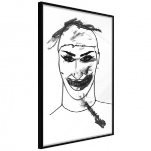 Πόστερ - Scary Clown, με μαύρη κορνίζα, 20x30 cm