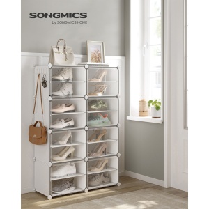 Ραφιέρα παπουτσιών Songmics Λευκό 82x32x122 cm - Img 3