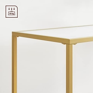 Ραφιέρα, Vasagle, Χρυσό-Λευκό, 100x35x80 cm - Img 6