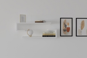 Ράφι τοίχου Eldo Λευκό 60x15x19.6 cm - Img 2
