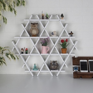 Ράφι din carton HEXBEYAZ Λευκό 70x67x11 cm \ - Img 2