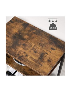 Ράφι pentru vinuri, Vasagle, 20 sticle, Rustic Καφέ, LWR020B01, 50 x 32 x 100 cm - Img 5