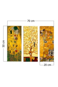 Σετ πίνακες canvas (3 τεμάχια) MDF0067 Πολύχρωμο 70x50 cm - Img 5