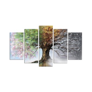 Σετ πίνακες canvas (5 τεμάχια) 5DMDF-6 Πολύχρωμο 110x60 cm - Img 2