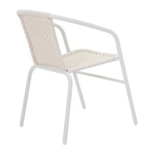 Σετ τραπεζαρίας Obbi-Ensure, Pako World, Μέταλλο, Λευκό, 120x70x70 cm - Img 3