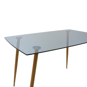 Σετ τραπεζαρίας Chloe-Parker, Pako World, Γυαλί, Γκρι, 120x70x75 cm - Img 7
