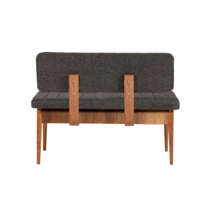 Σετ τραπέζι και καρέκλες 5 τεμάχια Vina 1053 Walnut-Ανθρακί - Img 3