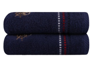 Σετ 2 πετσέτες κουζίνας Marina Dark Blue Cipa 50x70 cm (Βαμβάκι 100%) - Img 3