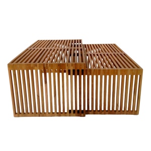 Σετ 2 τραπέζια κήπου Tinnie Boho Pako World Φυσικό 116x60x46 cm - Img 3