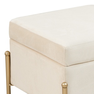 Σκαμπό με αποθηκευτικό χώρο Panton Pako World Κρεμ 40x40x36.5 cm - Img 4