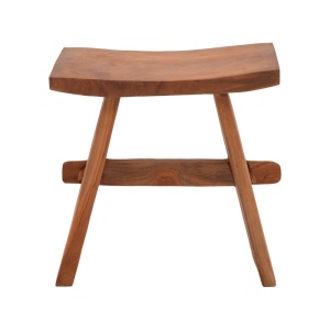Σκαμπό Shogun από ξύλο teak σε φυσική απόχρωση 46x28x46 cm - Img 2