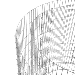 Στρογγυλή υπερυψωμένη γλάστρα gabion Songmics Ασημί 90x70x80 cm - Img 6