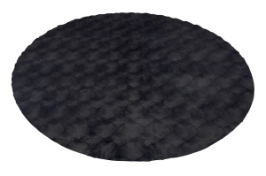 Στρογγυλό Χαλί Diamond Cut Ανθρακί 200x200 cm - Img 6