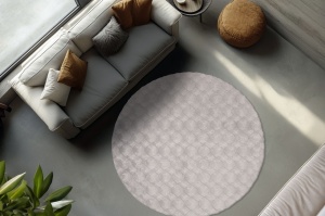 Στρογγυλό Χαλί Diamond Cut Γκρι 120x120 cm - Img 4